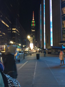 Christmas is a special time of year here in NYC. Above, the Empire State Building is lit up in green and red.