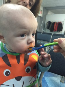 Keegan, the son of our children's director, loves to eat!